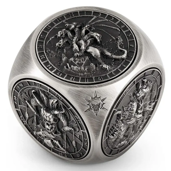 7-in-1 Spinner Metal Dice Set – Unique Rotating Polyhedral Dice for Dungeons & Dragons, Pathfinder & RPG Tabletop Games Gamers Guild