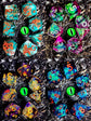 7-Piece Sharp Edge Resin Dice Set – Green Transparent Base with Copper Numbers for D&D & Tabletop RPGs Gamers Guild