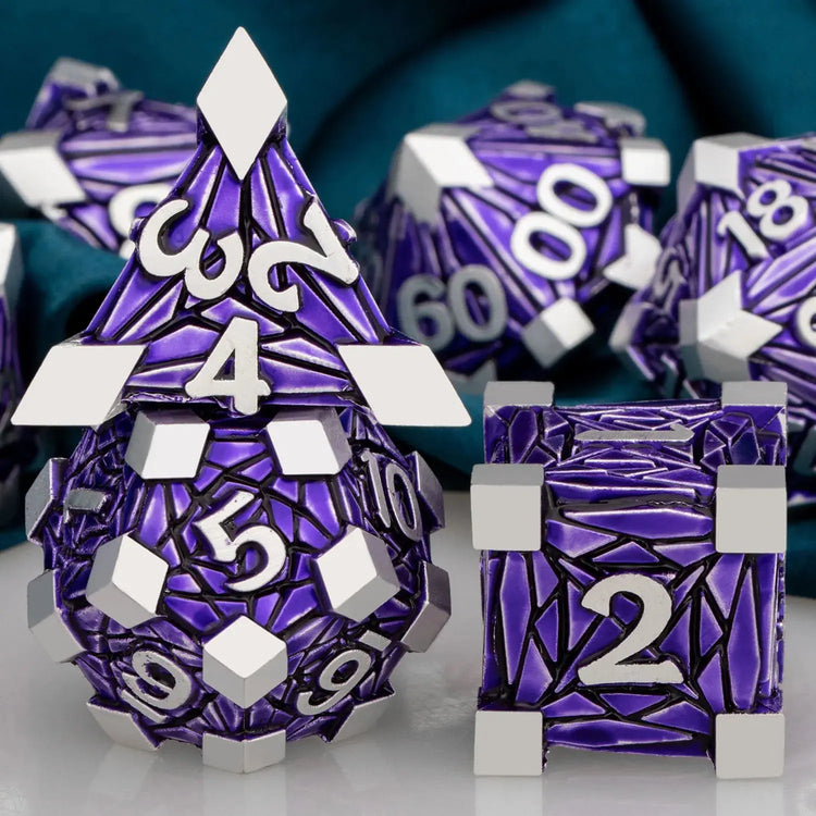 DND Metal Polyhedral Dice Set – Heavy RPG Dice for Dungeons & Dragons, Pathfinder & Tabletop Games Gamers Guild