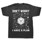 “I Have a Plan” D20 Graphic Tee – Casual Cotton Streetwear for D&D Fans Gamers Guild