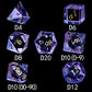 Purple Crystal Stone & Gem Dice Set – Sharp Edge Polyhedral Dice for D&D, Pathfinder & RPGs Gamers Guild