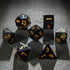 Black Obsidian Pirate Dice Set – 7-Piece Metal Polyhedral Dice for DND, RPG & Tabletop Questing Gamers Guild