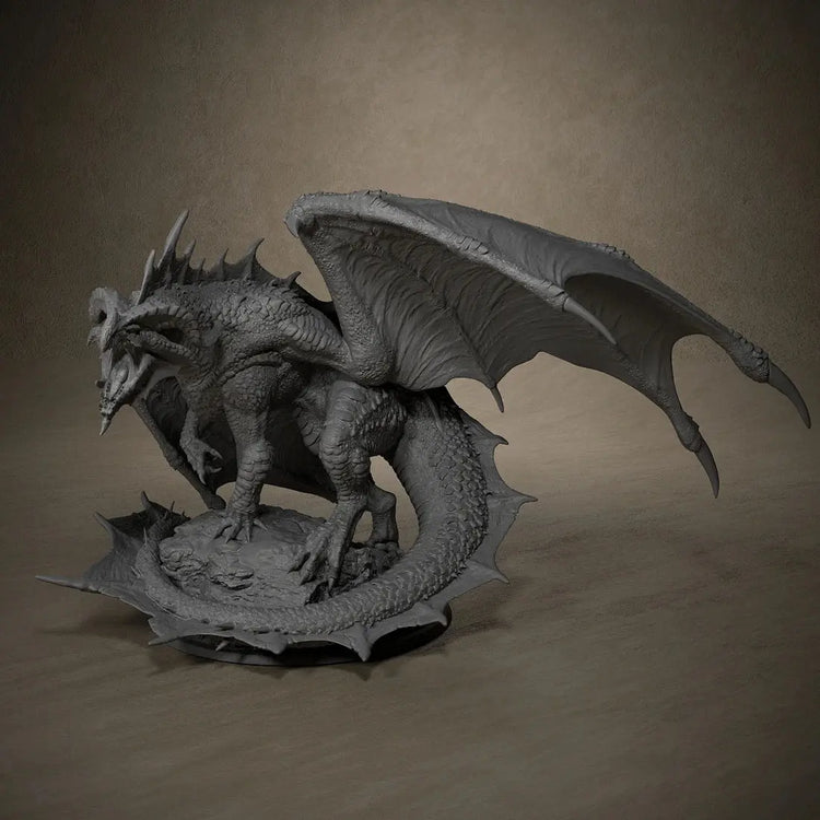 Red Chromatic Dragon Miniature – 3D Printed Resin Model for Dungeons & Dragons, Pathfinder & Tabletop RPGs Gamers Guild