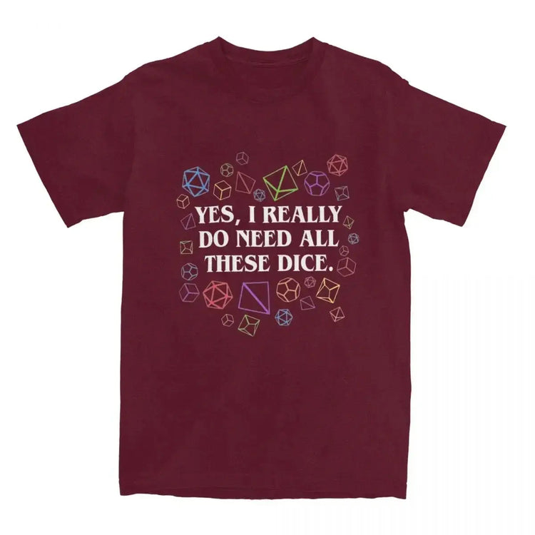 Dungeon & Dragon Dice T-Shirt – 100% Cotton RPG Tee for Men & Women | Tabletop Gaming Fashion Gamers Guild