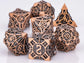 7-Piece Red Sharp Edge Metal Dice Set – Premium Polyhedral DND Dice for Dungeons & Dragons & RPG Tabletop Games Gamers Guild
