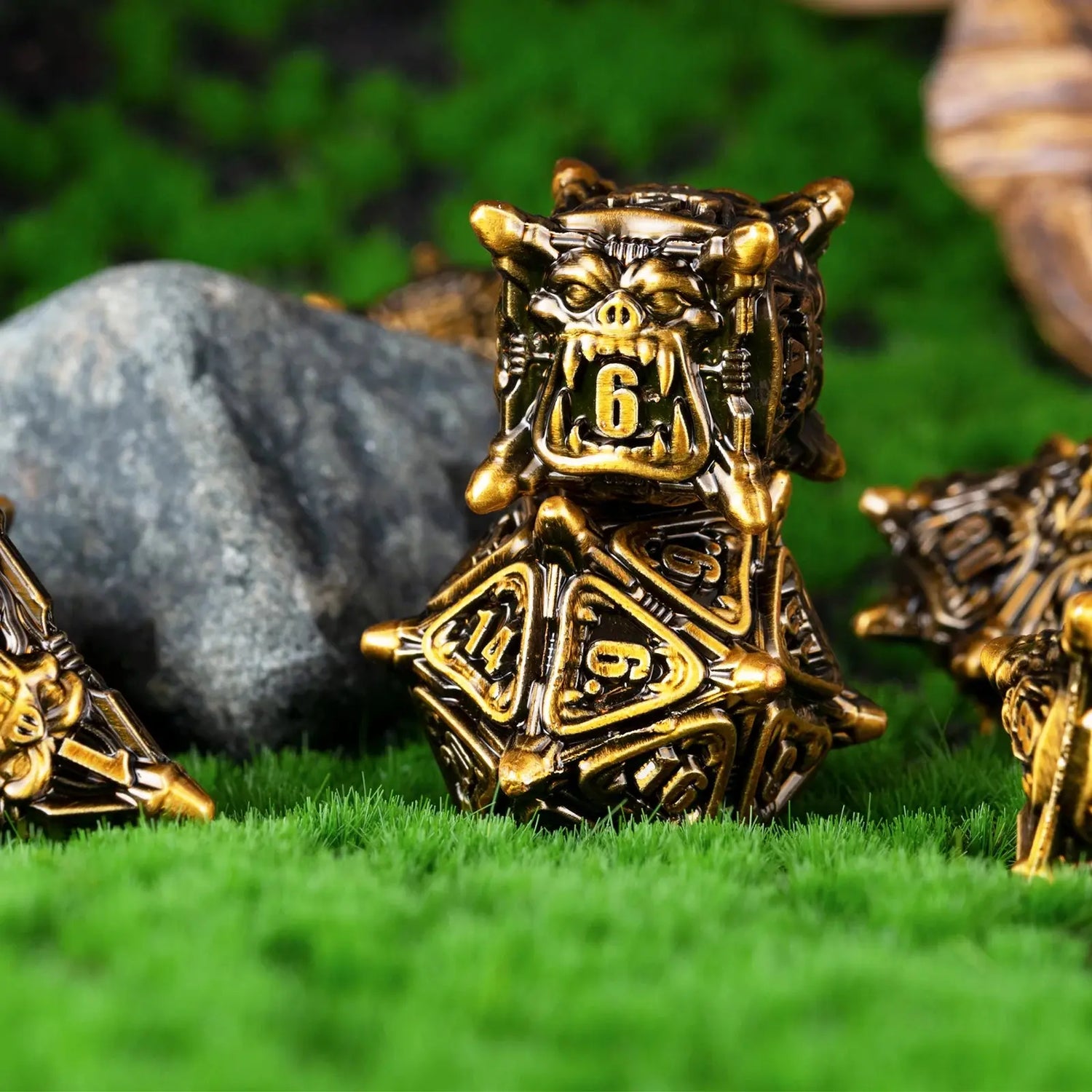 7-Piece Cool Metal DND Dice Set – Soft Edge Zinc Alloy Polyhedral Dice for Dungeons & Dragons, RPG & Tabletop Games Gamers Guild