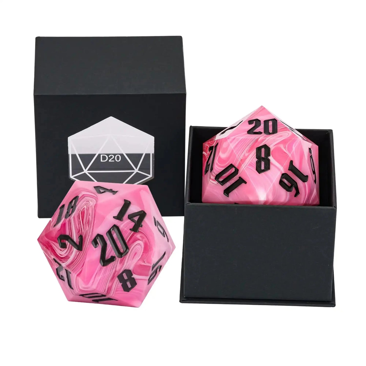 Crystal 55mm D20 Dice – Oversized Acrylic Polyhedral Die for D&D, RPGs & Party Games  Transparent or Solid Color Gamers Guild