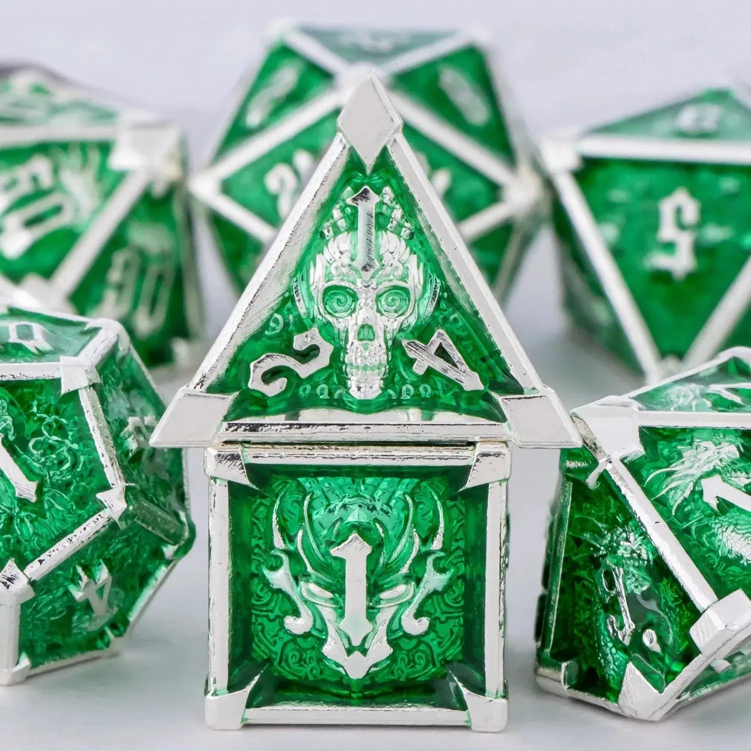 7-Piece Metal DND Dice Set – Weighted Polyhedral Dice for Dungeons & Dragons, RPG Games & Tabletop Adventures Gamers Guild