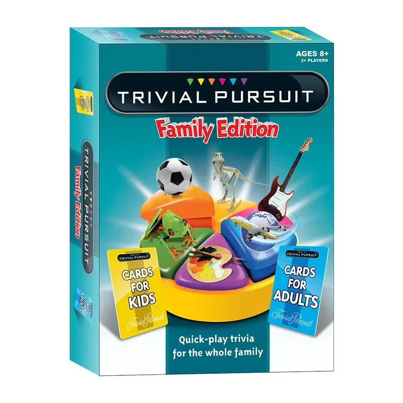 Trivial Pursuit Family Edition Board Game – Kid & Adult Trivia Cards | 1200 Questions, Fast-Paced Gameplay | Family & Party Fun Gamers Guild