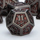 ARUOHHA Black & Red Skull Metal Dice Set – Polyhedral Dice for D&D, Pathfinder & RPGs Gamers Guild