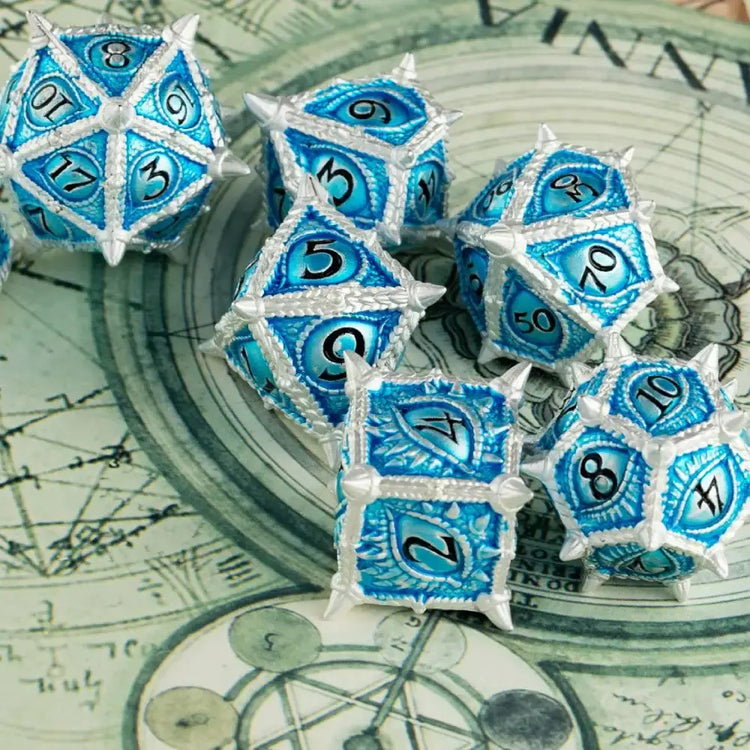 Dragon Metal Sharp Edge Dice Set – Polyhedral Zinc Alloy Dice for D&D, Pathfinder & RPGs Gamers Guild