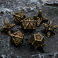 ARUOHHA Black & Red Skull Metal Dice Set – Polyhedral Dice for D&D, Pathfinder & RPGs Gamers Guild