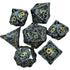 7 Pcs Hollow Metal Dice Set for DND RPG Dragon-Engraved Polyhedral Dice Tabletop Gaming Accessories for Dungeon Master Collector Gamers Guild
