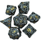 7 Pcs Hollow Metal Dice Set for DND RPG Dragon-Engraved Polyhedral Dice Tabletop Gaming Accessories for Dungeon Master Collector Gamers Guild