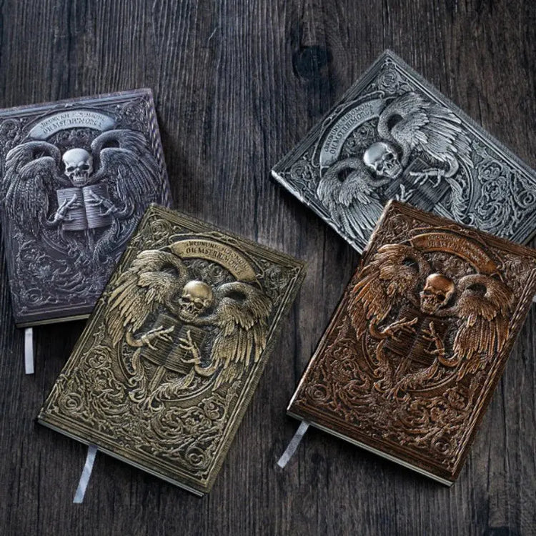 Death Angel Relief Notebook – 100 Sheets Leather Diary with 3D Embossed Cover, 8.5x5.7" Journal for Gift & Office Use Gamers Guild