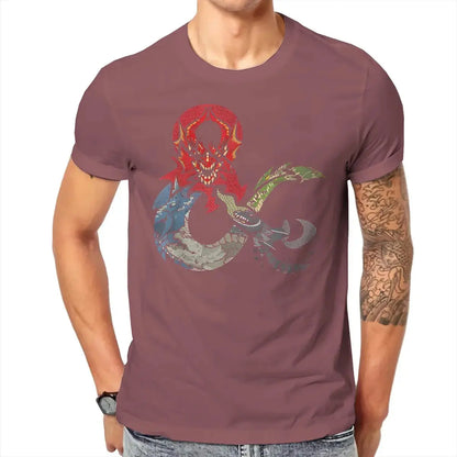 Dragon DND Men’s T-Shirt – Fantasy Graphic Tee | Casual Cotton O-Neck Top Gamers Guild