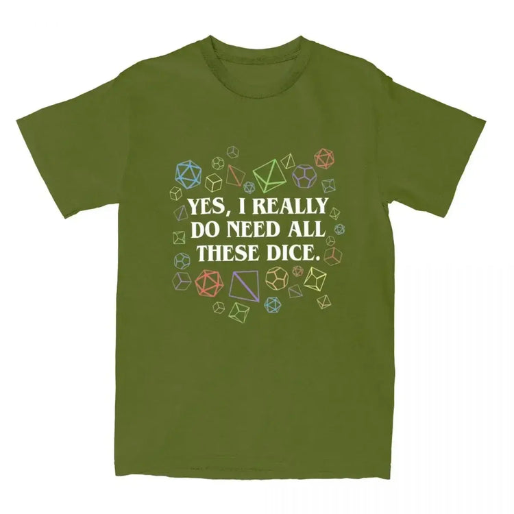 Dungeon & Dragon Dice T-Shirt – 100% Cotton RPG Tee for Men & Women | Tabletop Gaming Fashion Gamers Guild
