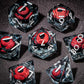 7-Piece Longan Eye Liquid Core Resin Dice Set – Sharp Edge Polyhedral Dice for Dungeons & Dragons, Pathfinder & RPG Tabletop Game Gamers Guild