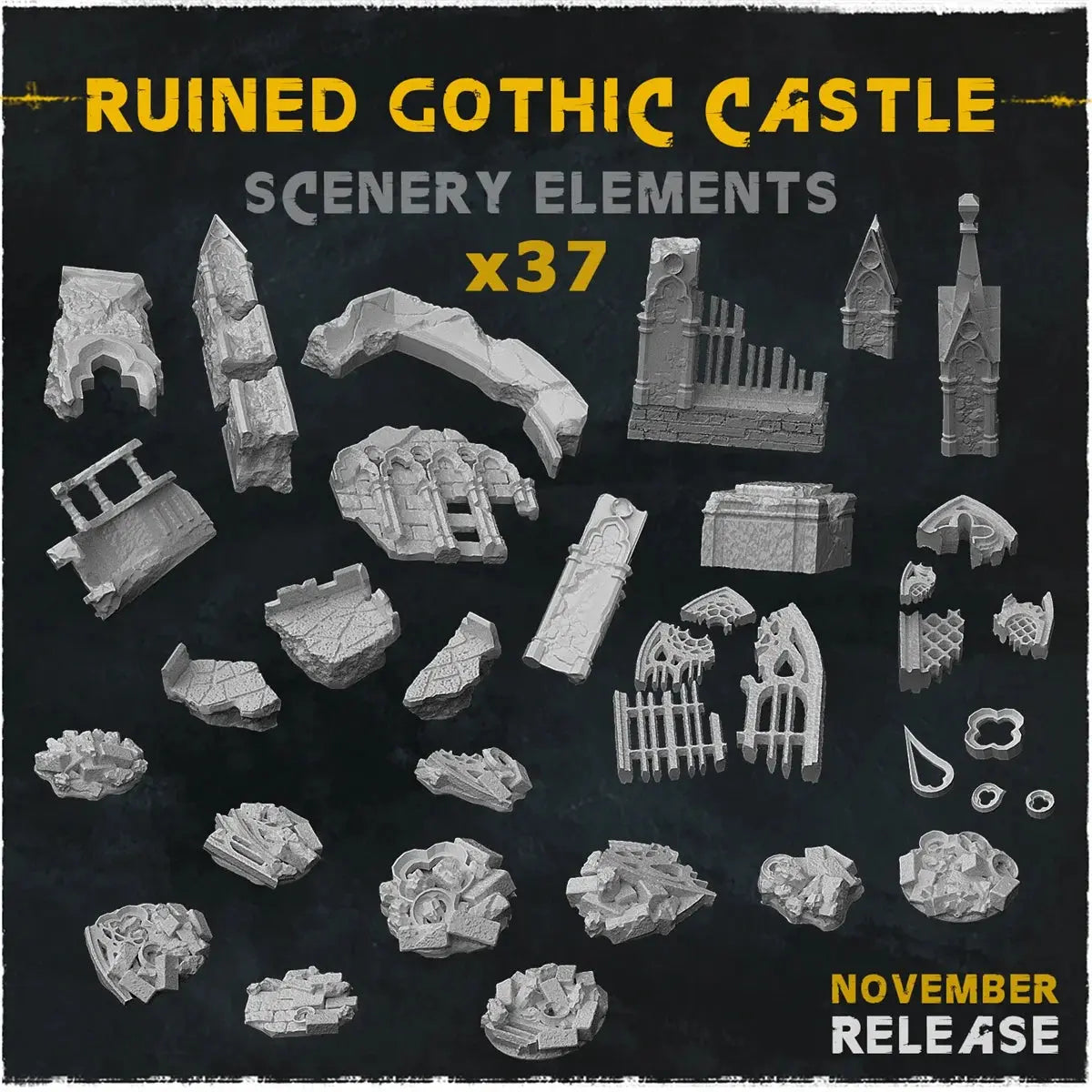 Gothic Church Ruins Terrain – Resin Miniature Landform for D&D & RPGs  Unpainted Scene Accessories for Graveyards & Battlefield Gamers Guild