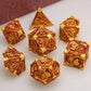 Ancient Gold Hollow Dragon Dice Set – Metal Polyhedral Dice for D&D, Pathfinder & RPGs Gamers Guild