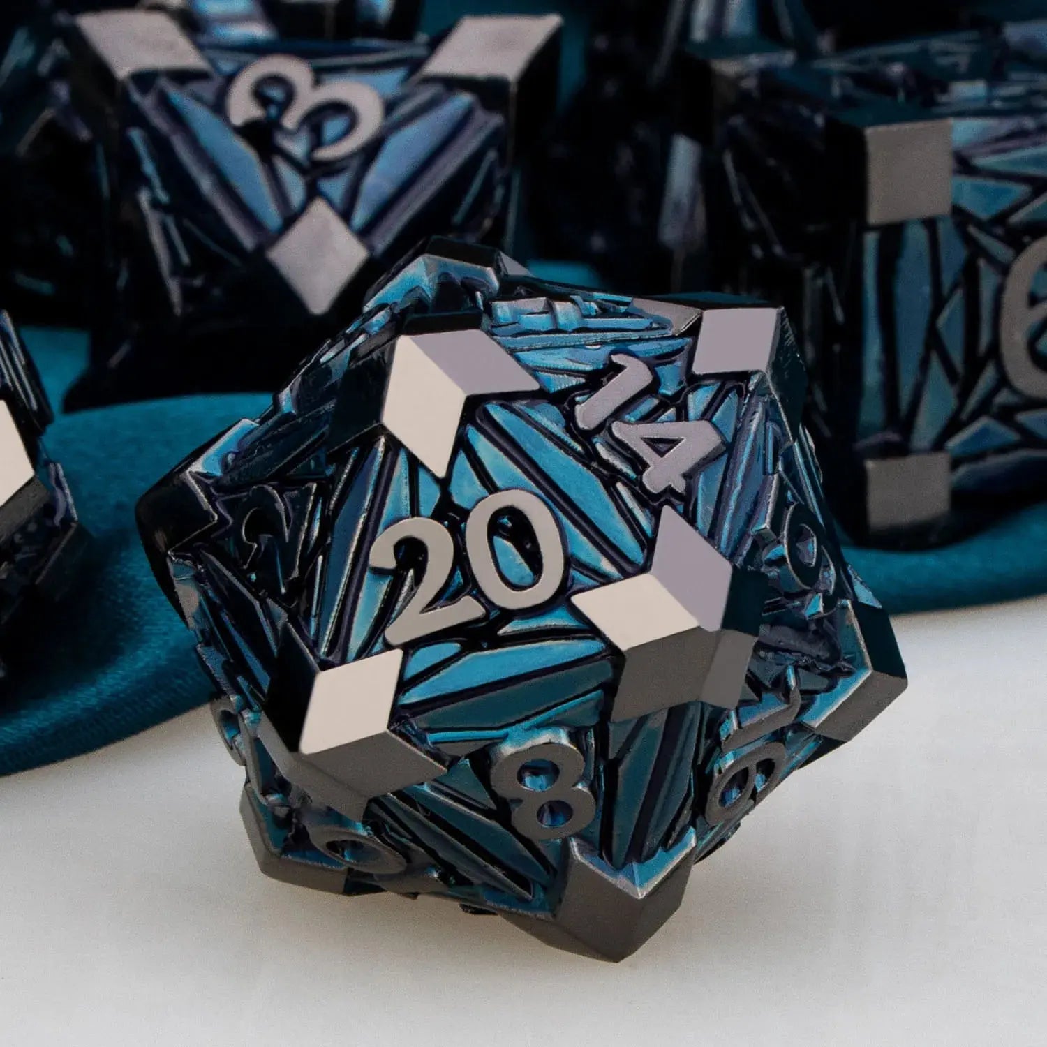 DND Metal Polyhedral Dice Set – Heavy RPG Dice for Dungeons & Dragons, Pathfinder & Tabletop Games Gamers Guild