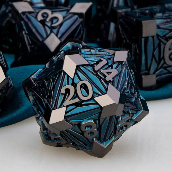 DND Metal Polyhedral Dice Set – Heavy RPG Dice for Dungeons & Dragons, Pathfinder & Tabletop Games Gamers Guild