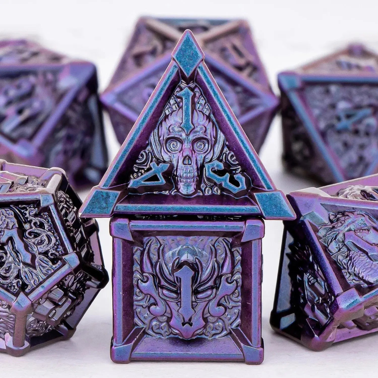 7-Piece Metal DND Dice Set – Weighted Polyhedral Dice for Dungeons & Dragons, RPG Games & Tabletop Adventures Gamers Guild