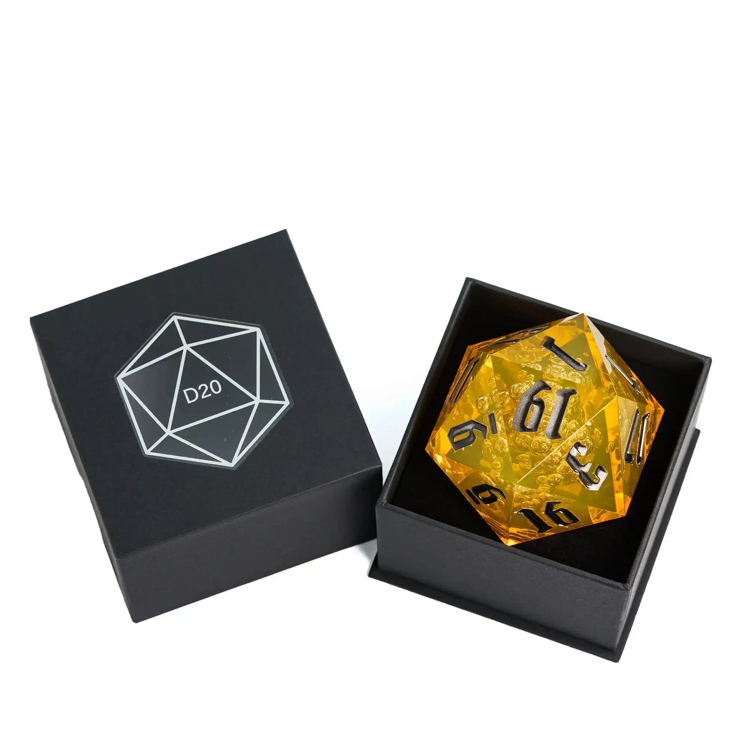 Crystal 55mm D20 Dice – Oversized Acrylic Polyhedral Die for D&D, RPGs & Party Games  Transparent or Solid Color Gamers Guild