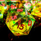 7-Piece Transparent Resin Sharp Edge Dice Set – Handmade Polyhedral Dice for D&D, Pathfinder & RPG Tabletop Games Gamers Guild