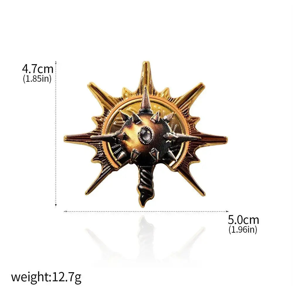 Baldur’s Gate 3 Cosplay Badge Pins – Unisex Metal Brooches for Barbarian, Fighter, Warlock & RPG Fans Gamers Guild