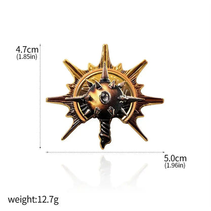 Baldur’s Gate 3 Cosplay Badge Pins – Unisex Metal Brooches for Barbarian, Fighter, Warlock & RPG Fans Gamers Guild