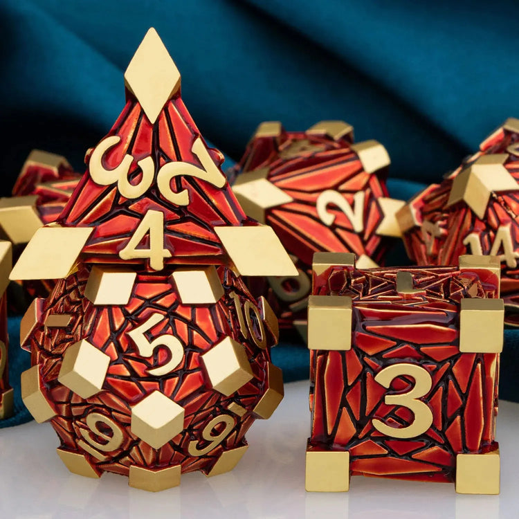 DND Metal Polyhedral Dice Set – Heavy RPG Dice for Dungeons & Dragons, Pathfinder & Tabletop Games Gamers Guild