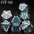7-Piece Red Sharp Edge Metal Dice Set – Premium Polyhedral DND Dice for Dungeons & Dragons & RPG Tabletop Games Gamers Guild
