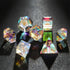 Colorful Gemstone Pirate Dice Set – 7pc Resin Polyhedral Dice with Golden Script for DND, RPG & Tabletop Campaigns Gamers Guild