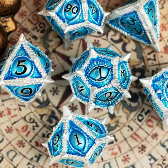 Dragon Metal Sharp Edge Dice Set – Polyhedral Zinc Alloy Dice for D&D, Pathfinder & RPGs Gamers Guild