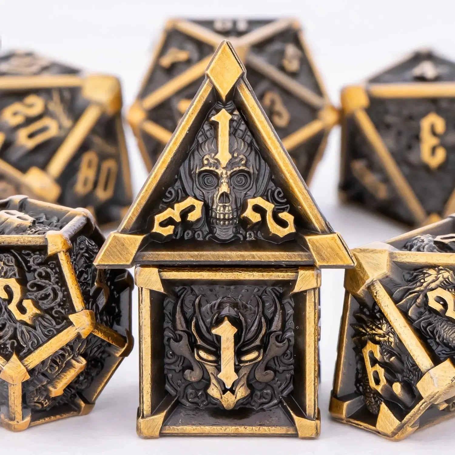 7-Piece Metal DND Dice Set – Weighted Polyhedral Dice for Dungeons & Dragons, RPG Games & Tabletop Adventures Gamers Guild