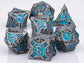 7-Piece Red Sharp Edge Metal Dice Set – Premium Polyhedral DND Dice for Dungeons & Dragons & RPG Tabletop Games Gamers Guild