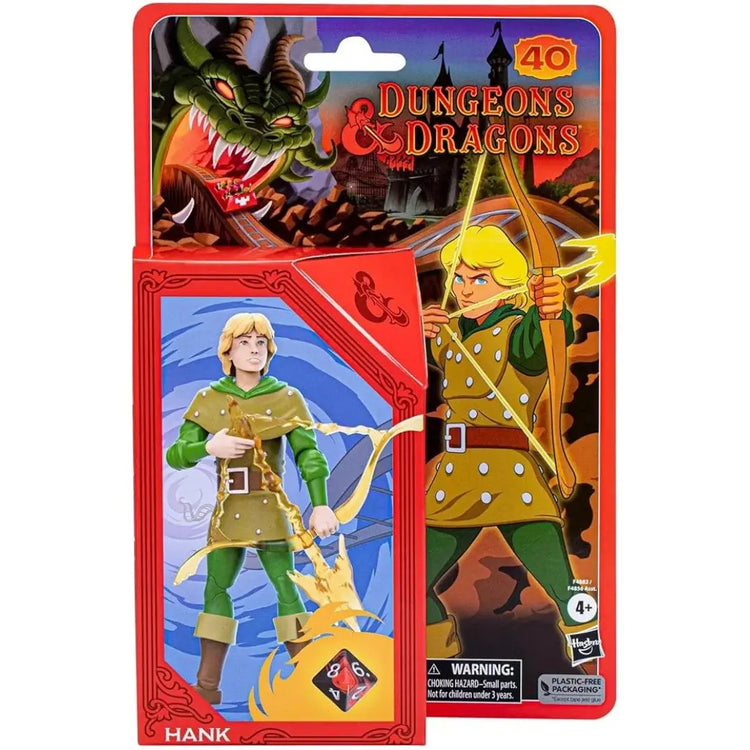 D&D Cartoon Classics Action Figures – Hank, Diana, Bobby & Uni 6-Inch Collectibles with Exclusive Dice by Hasbro Gamers Guild