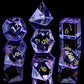 Purple Crystal Stone & Gem Dice Set – Sharp Edge Polyhedral Dice for D&D, Pathfinder & RPGs Gamers Guild