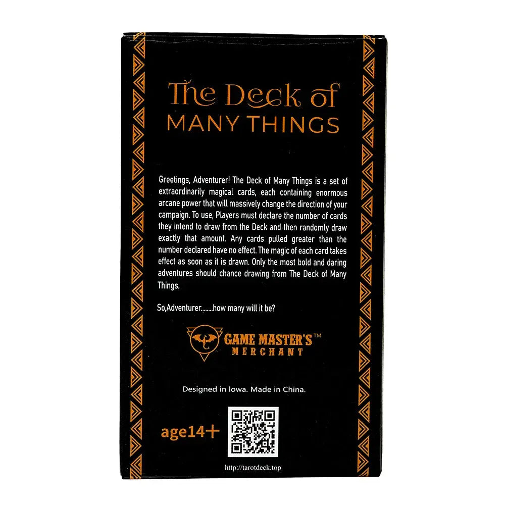 The Deck of Many Things Tarot Card Set – 5E-Compatible Dungeons & Dragons Accessory for Dungeon Masters & Fantasy RPG Fans Gamers Guild