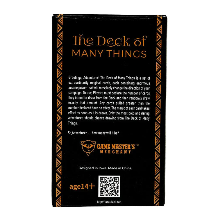 The Deck of Many Things Tarot Card Set – 5E-Compatible Dungeons & Dragons Accessory for Dungeon Masters & Fantasy RPG Fans Gamers Guild