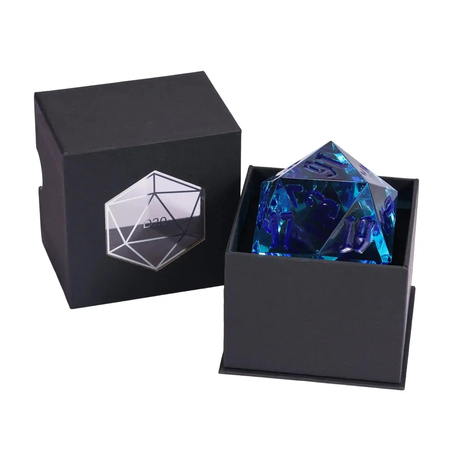 Crystal 55mm D20 Dice – Oversized Acrylic Polyhedral Die for D&D, RPGs & Party Games  Transparent or Solid Color Gamers Guild