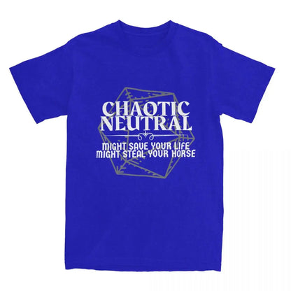 Chaotic Neutral Might Save Your Life T-Shirt – Funny DND Graphic Tee for Men & Women | Cotton RPG Top Gamers Guild