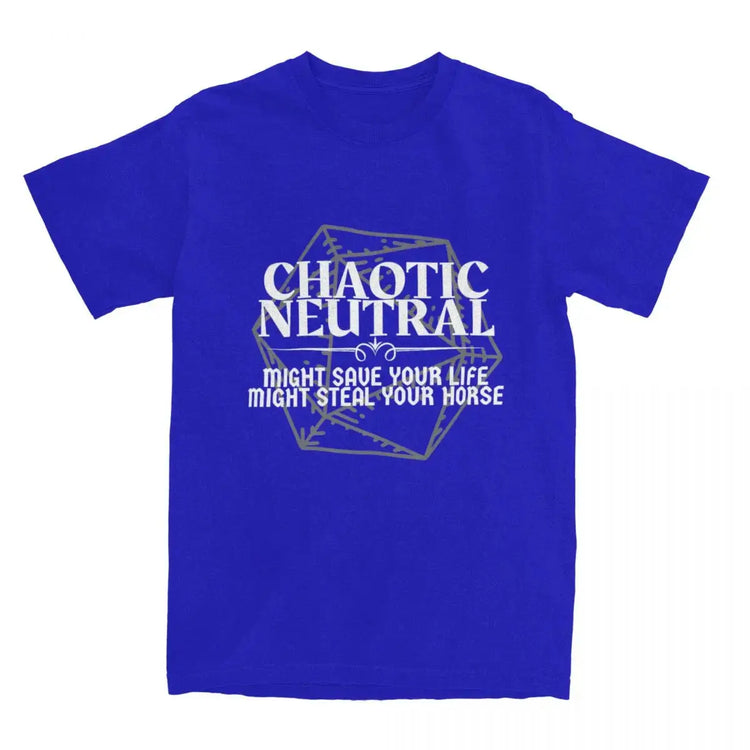 Chaotic Neutral Might Save Your Life T-Shirt – Funny DND Graphic Tee for Men & Women | Cotton RPG Top Gamers Guild