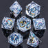 Liquid Core Dice Set – Sharp Edge Resin Polyhedral Dice for D&D, Pathfinder & RPGs Gamers Guild