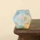 Crystal Quartz D20 – Handwritten Font Gemstone Dice for DND, Pathfinder & RPG Star Path Adventures Gamers Guild