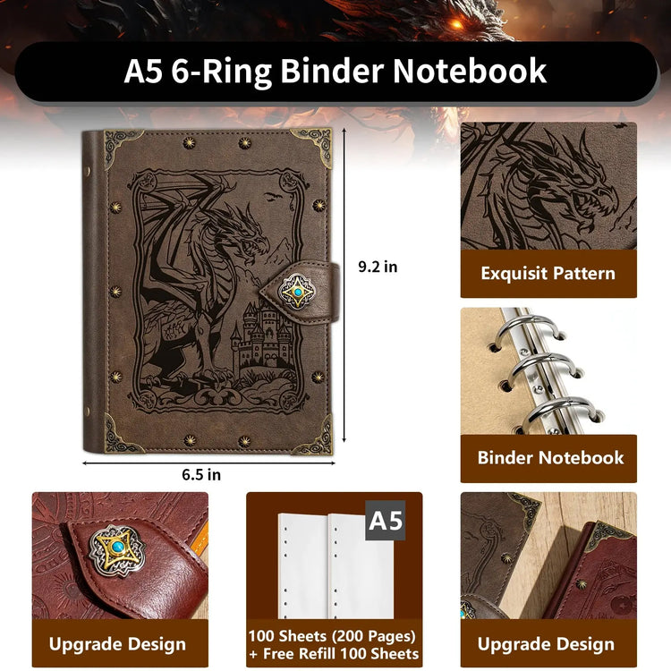 Tree of Life RPG Notebook – A5 Leather Journal for DND, Fantasy Writing & Dungeon Master Notes Gamers Guild