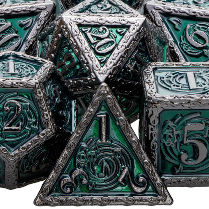 Music DND Metal Dice Set – Polyhedral Dice for Dungeons & Dragons, Pathfinder & RPGs Gamers Guild