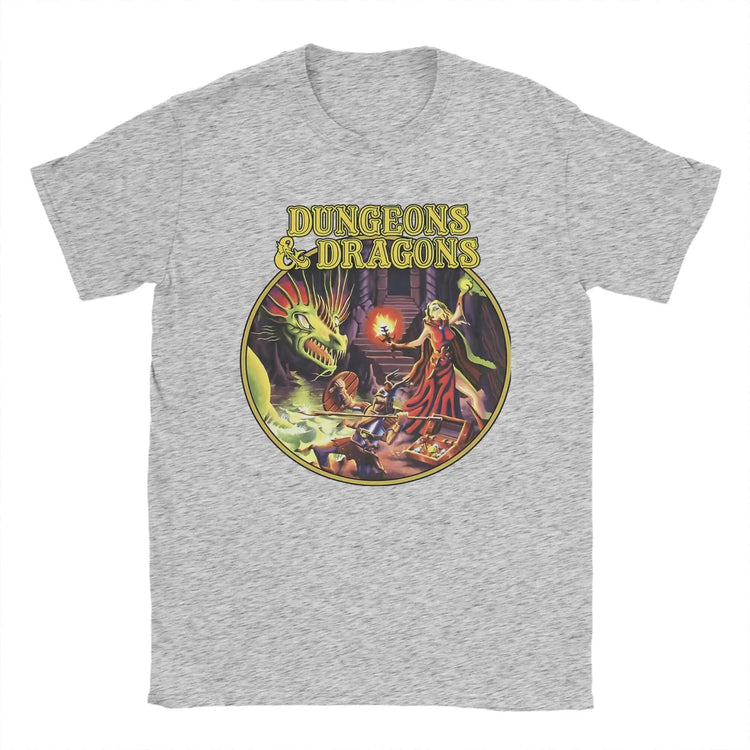 Dungeons & Dragons Men’s Vintage Cotton T-Shirt – Casual O-Neck Short Sleeve Tee for RPG Fans Gamers Guild