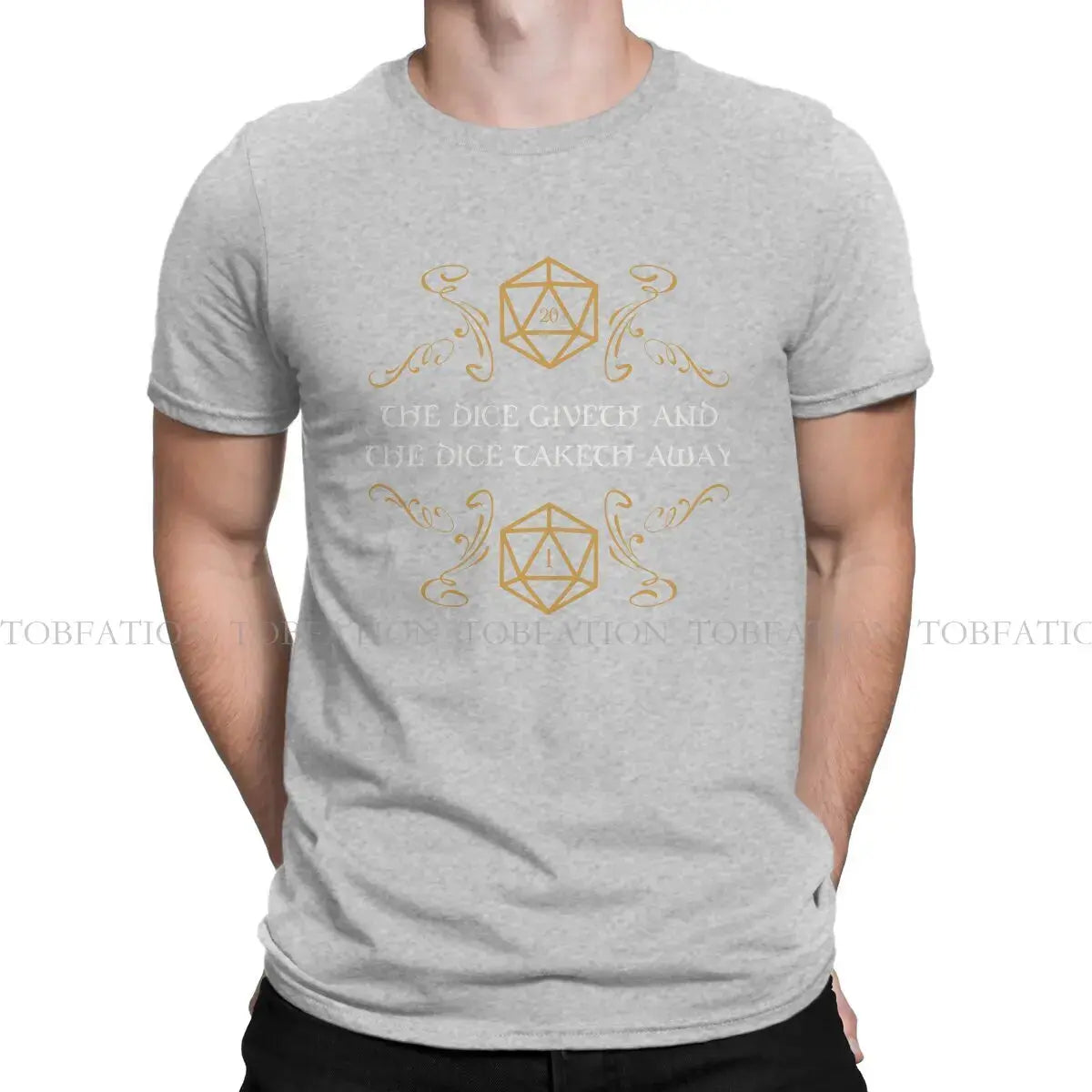 The Dice Giveth and Taketh Away T-Shirt – Funny DND Critical Fail Tee | Cotton Streetwear for Men (S–6XL) Gamers Guild